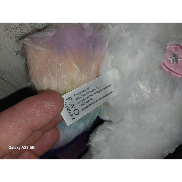 FAO Schwarz 15" Unicorn Plush Stuffed Animal With LED Lights - Picture 6 of 7